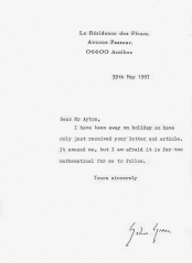 Graham Greene letter