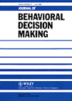 Image result for Journal of Behavioral Decision Making